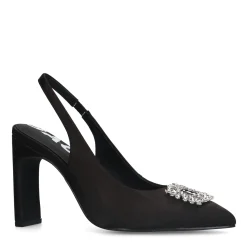 Zwarte Slingback Pumps Met Strass^Sacha Sale