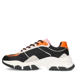 Zwarte Sneakers Met Oranje Details^Sacha Flash Sale