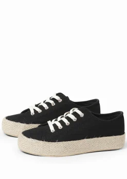 Zwarte Sneakers Met Touwzool^Sacha Best