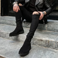 Zwarte Suede Chelsea Boots^Sacha Clearance