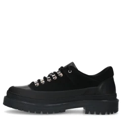Zwarte Suede Chunky Veterschoenen^Sacha Online