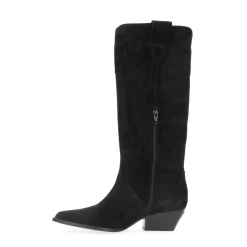 Zwarte Suede Cowboylaarzen^Sacha Sale