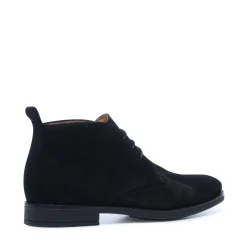 Zwarte Suede Hoge Veterschoenen^Sacha Store