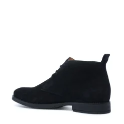 Zwarte Suede Hoge Veterschoenen^Sacha Store