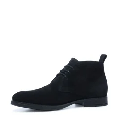 Zwarte Suede Hoge Veterschoenen^Sacha Store