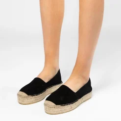 Zwarte Suede Plateau Espadrilles^Sacha Cheap