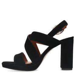 Zwarte Suede Sandalen Met Blokhak^Sacha Best