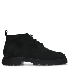 Zwarte Suede Veterboots^Sacha Outlet