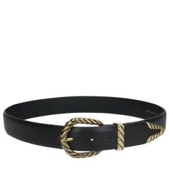 Zwarte Western Riem Met Goudkleurige Gesp^Sacha New