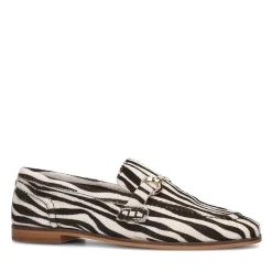 Zwarte Zebraprint Loafers^Sacha Fashion