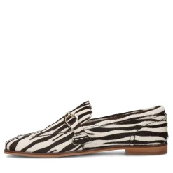 Zwarte Zebraprint Loafers^Sacha Fashion